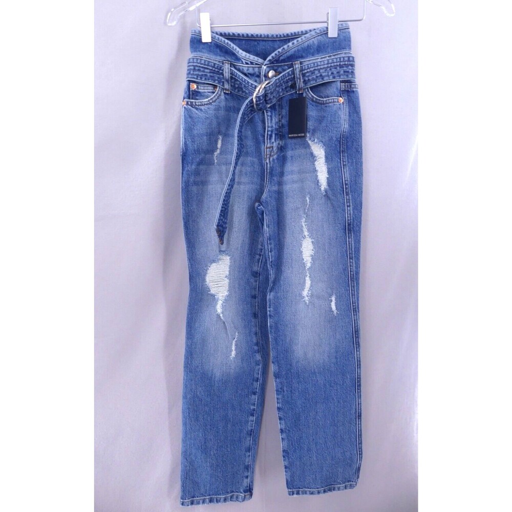 MARISSA WEBB 24 Jeans Travis Denim Pant in Indigo Medium Stone Wash NWT